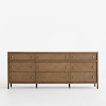 Keane 83.5" Solid Driftwood 9-Drawer Dresser + Reviews | Crate & Barrel | Crate & Barrel