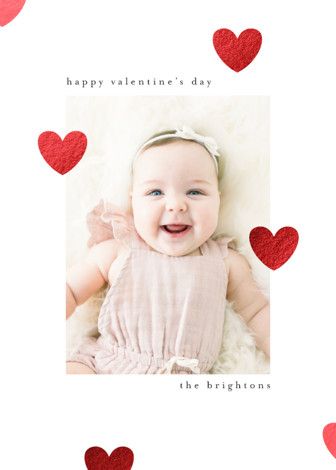 "Cute hearts" - Customizable Foil-pressed Valentine Cards in White by Iveta Angelova. | Minted