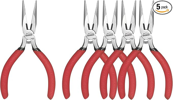 Needle Nose Pliers, 5 Inch, Needle Nose Pliers Set, 5 Pack, Small Needle Nose Pliers, Long Nose P... | Amazon (US)