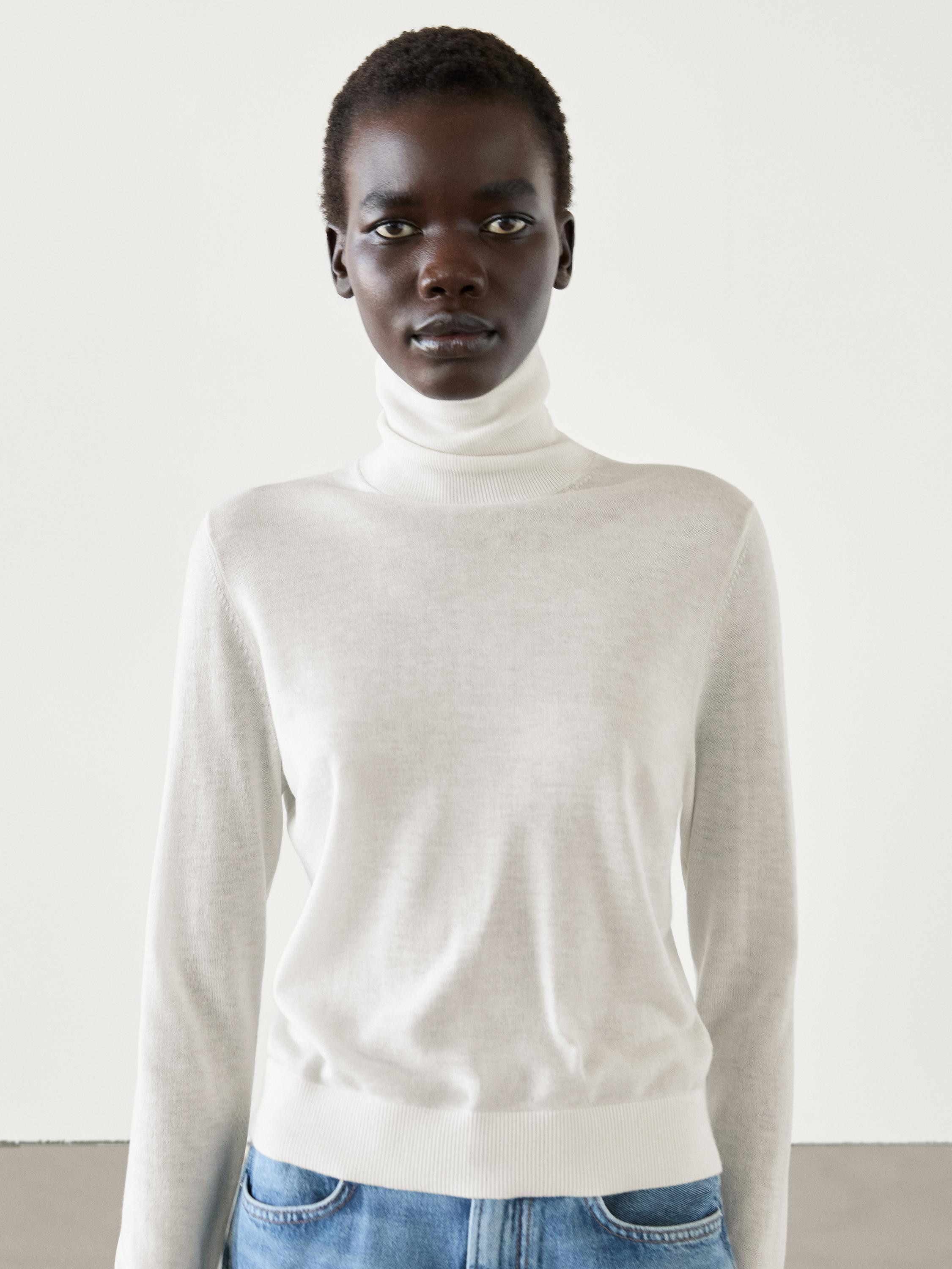 Rollkragen-Strickpullover | Massimo Dutti DE