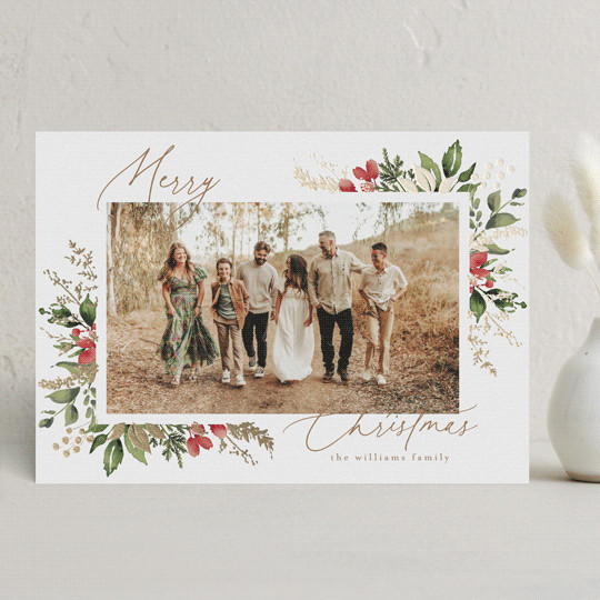 "A Sparkle of Holiday" - Customizable Foil-pressed Holiday Cards in White by Chris Griffith. | Minted