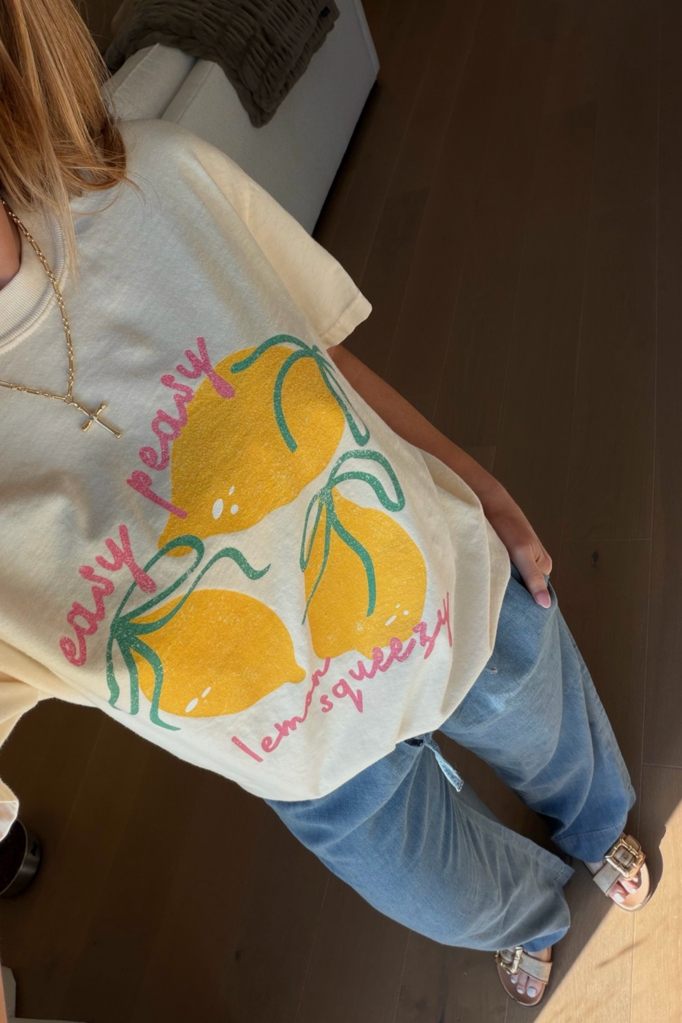 t-shirt: medium // chambray pants: xs regular (5’3) // bra tank: xs