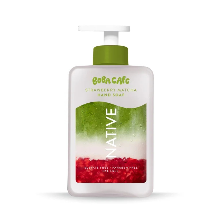 Native Liquid Hand Soap, Limited Edition Strawberry Matcha, Sulfate Free Hand Soap, Boba Caf\u00e... | Walmart (US)