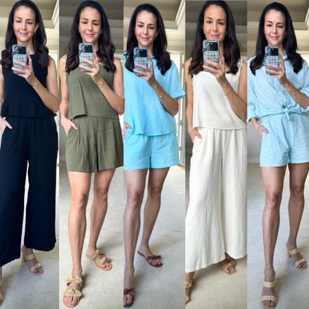 2-piece sets are a must-have for spring. Dress them up or down for an easy, comfortable outfit. I’m wearing a small in all of these.

#LTKstyletip #LTKfindsunder50 #LTKover40