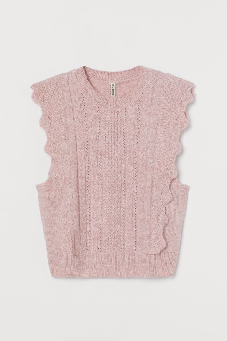 Flounce-detail sweater vest | H&M (UK, MY, IN, SG, PH, TW, HK)