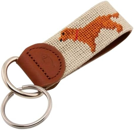 Leather Hand-Stitched Needlepoint Key Fob or Key Chain | Amazon (US)