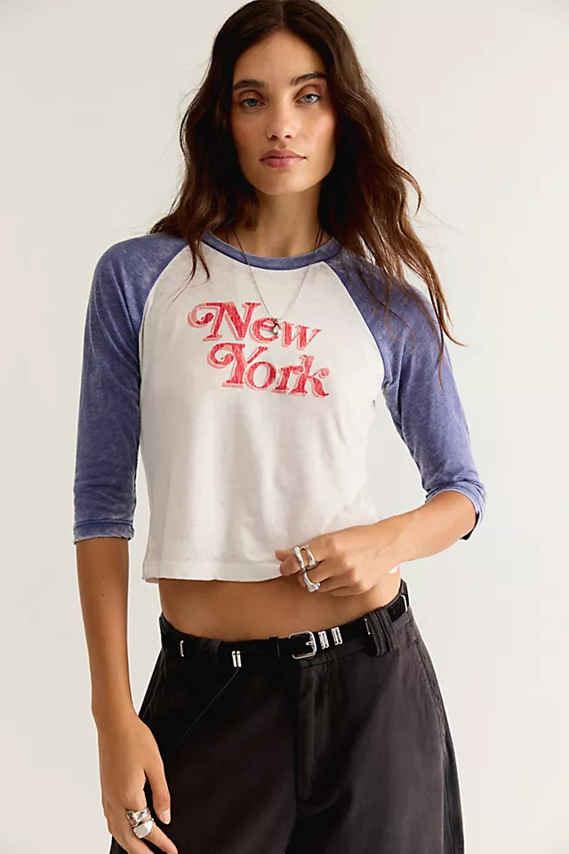 Daydreamer On Base Burnout Raglan Tee | Free People (Global - UK&FR Excluded)