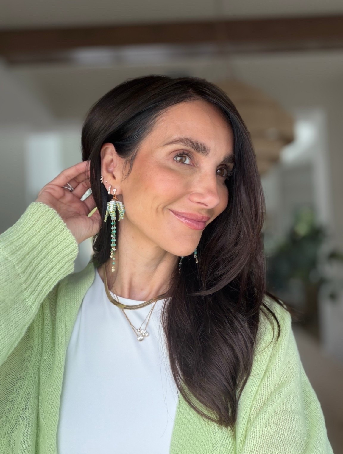 The prettiest spring statement earrings, they instantly elevate even the simplest outfit. Love the mix of soft colors and delicate detail, such a fun way to add a little personality to your look.

statement earrings, spring jewelry, colorful earrings, layered jewelry look, everyday accessories, chic accessories, elevated basics, outfit details, feminine style, annabrstyle