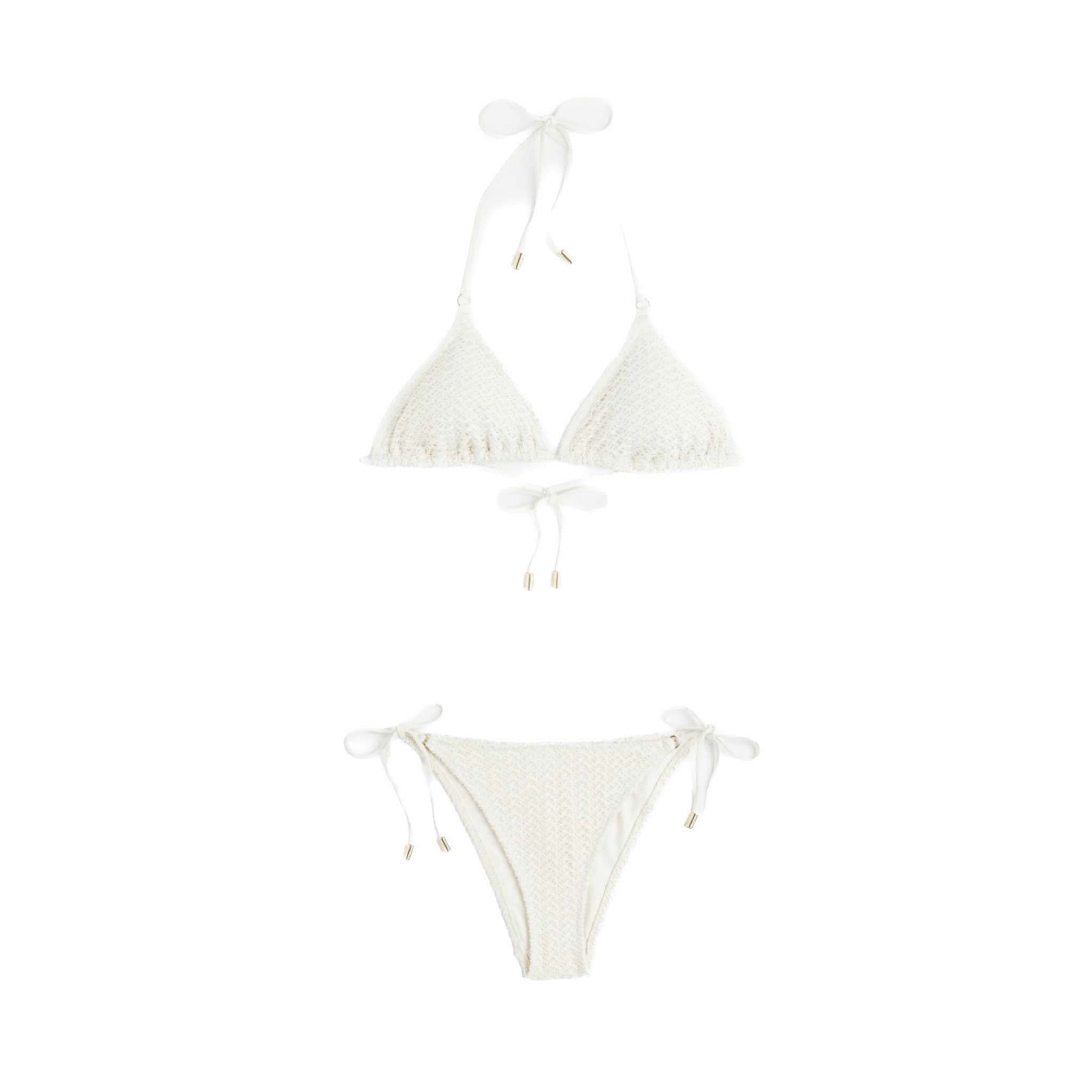 Summer , bikini, 2023 fashion, summer fashion, trendy, outfit inspo, white bikini, ribbed bikini, gold details bikini , Spring , spring essentials, spring fashion , spring 2023, corsage, corset top, brown, white, top, H&M, H&M top, H&M corset , basics, basics H&M 

#LTKunder50 #LTKfit #LTKstyletip