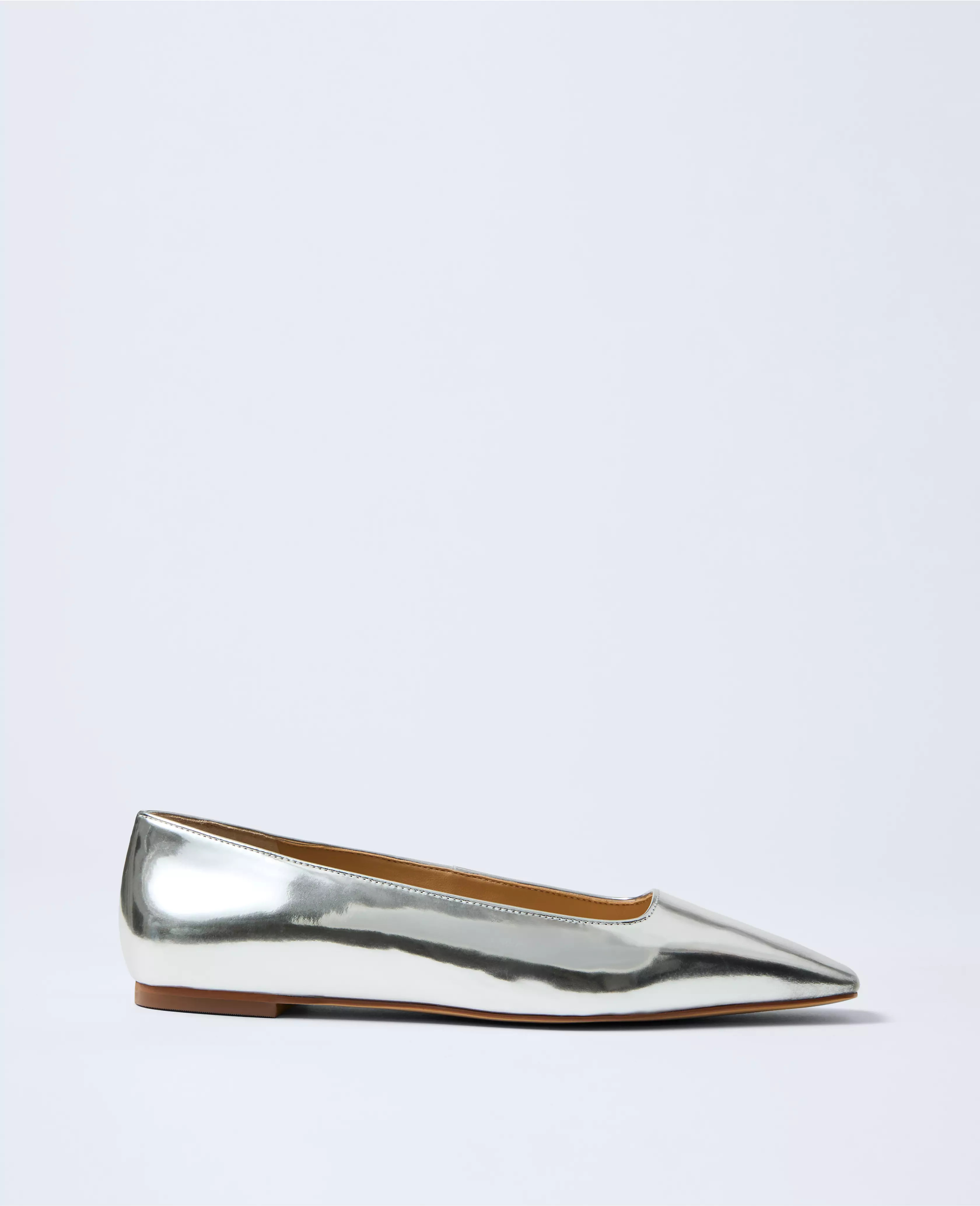 Metallic Leather Flat | Ann Taylor