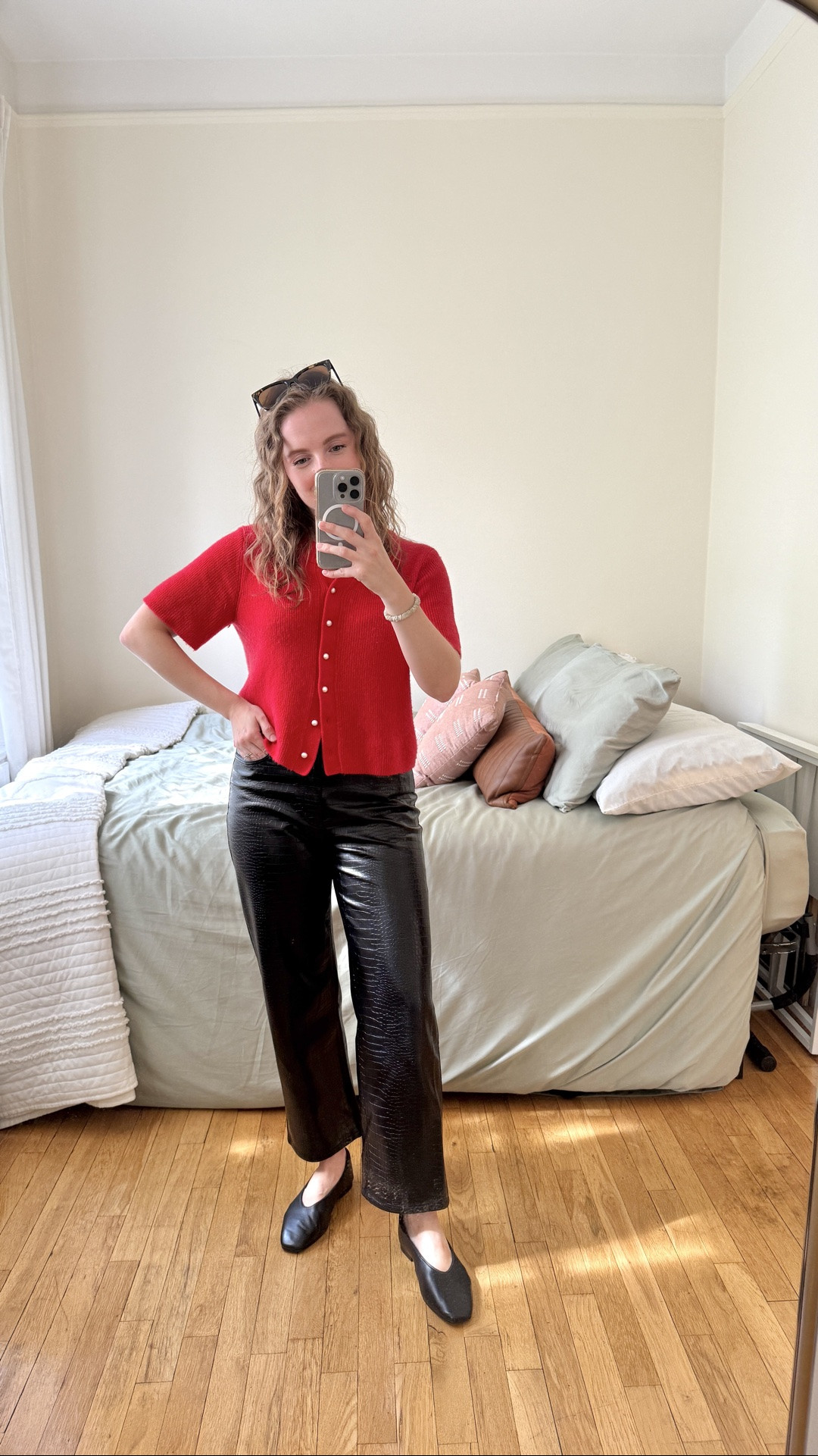 Fall outfits for women. Clearance finds: these leather embossed pants. Wearing 25 petite my regular size (I’m 5ft 2) under $35.

#LTKSaleAlert #LTKPetite