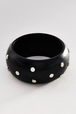 Studded Wood Bangle Bracelet | Anthropologie (US)