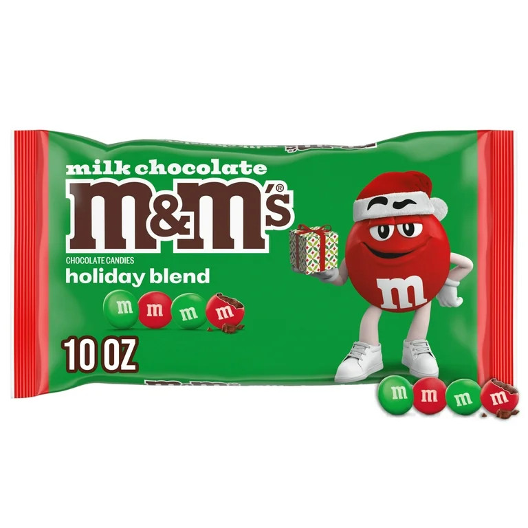 M&M's Milk Chocolate Christmas Candy - 10 oz Bag | Walmart (US)