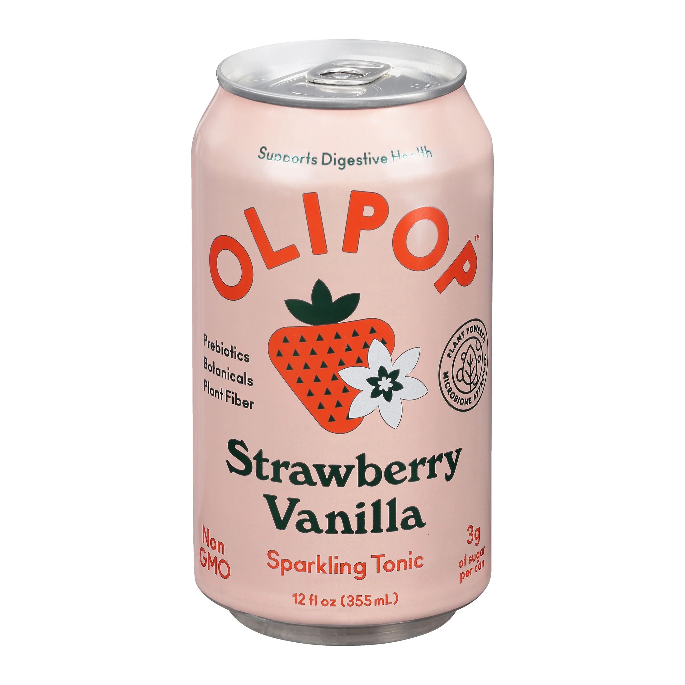 OLIPOP A New Kind of Soda, Strawberry Vanilla Sparkling Tonic, 12 fl oz | Walmart (US)