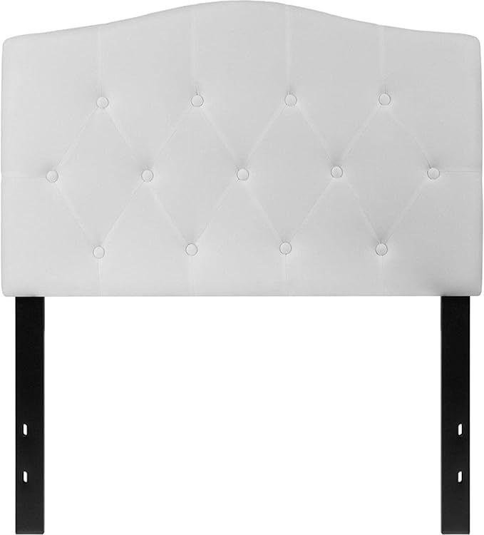 Flash Furniture Cambridge Tufted Upholstered Twin Size Headboard in White Fabric | Amazon (US)