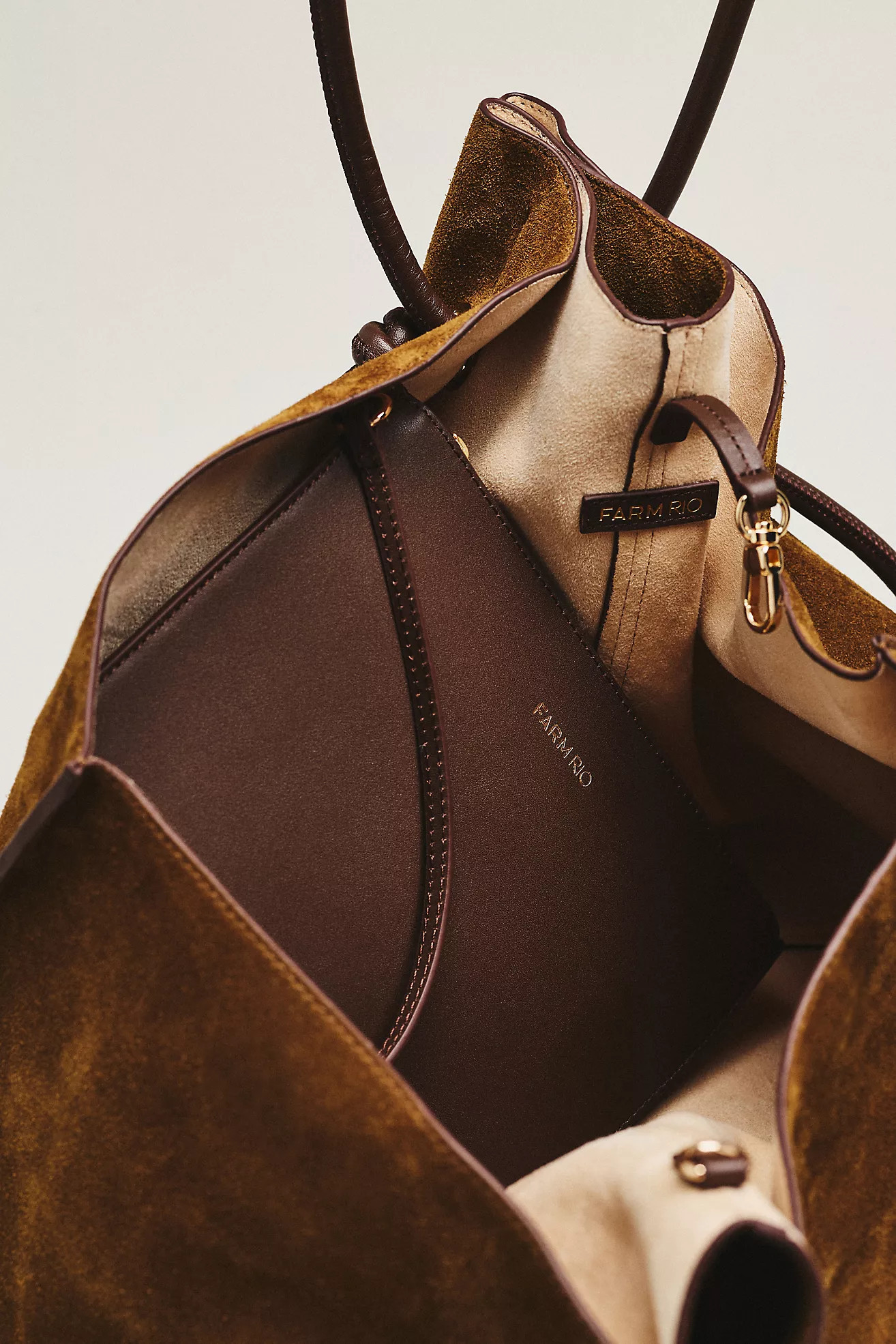 Farm Rio Suede Cinched Tote | Anthropologie (US)