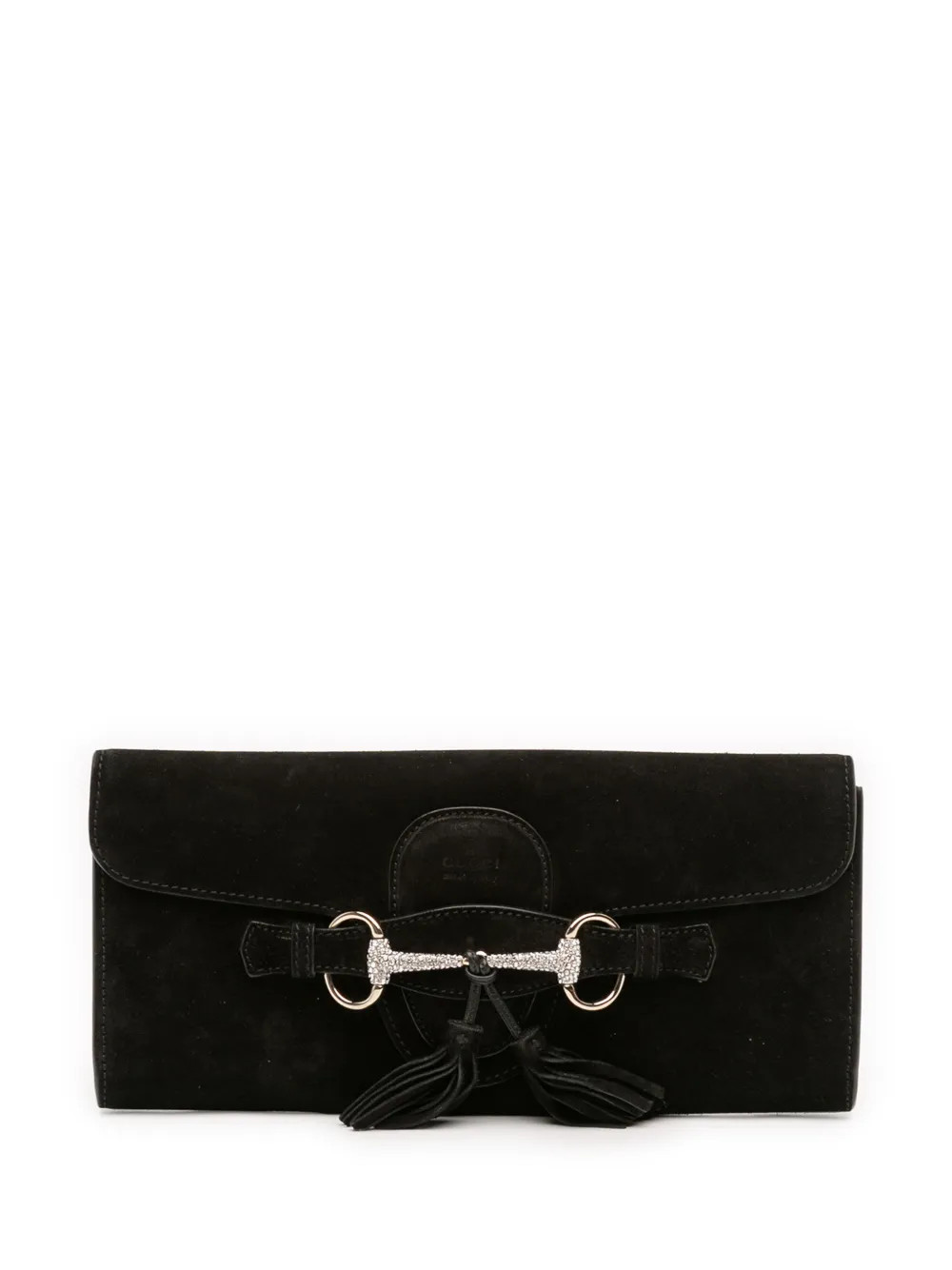 2016-2025 Suede Crystal Horsebit Broadway clutch bag | Farfetch Global