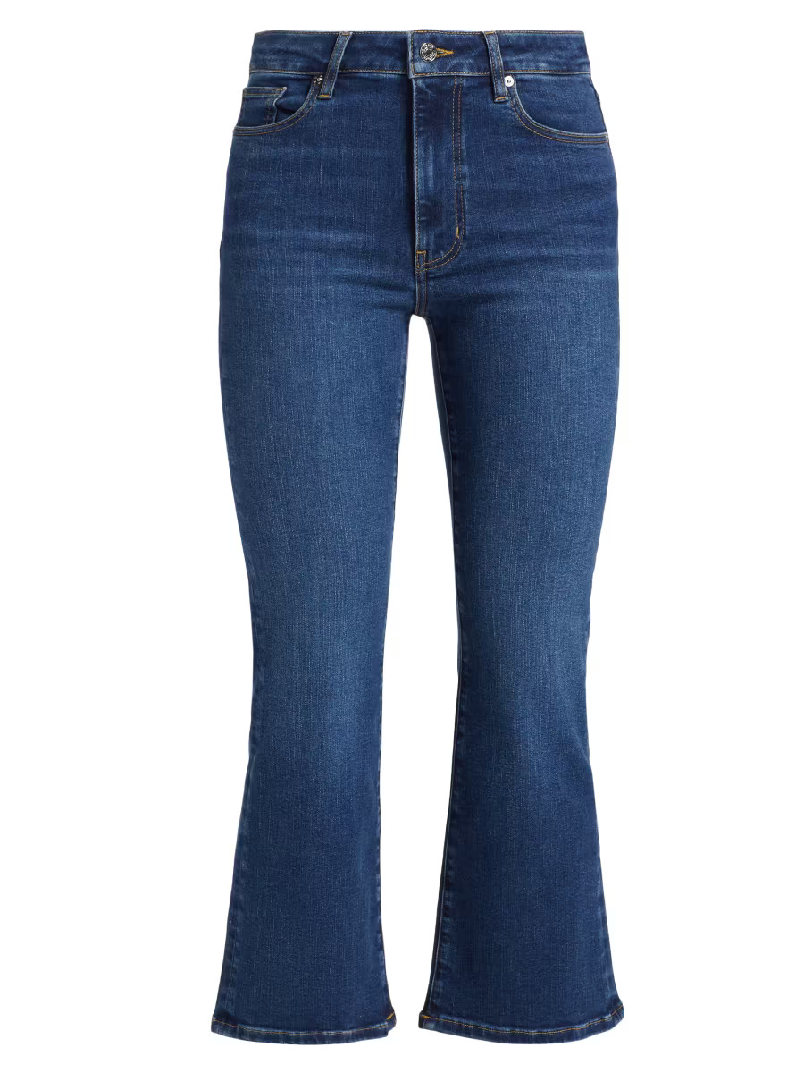 The Reboot Crop High-Rise Stretch Flared Jeans | Saks Fifth Avenue