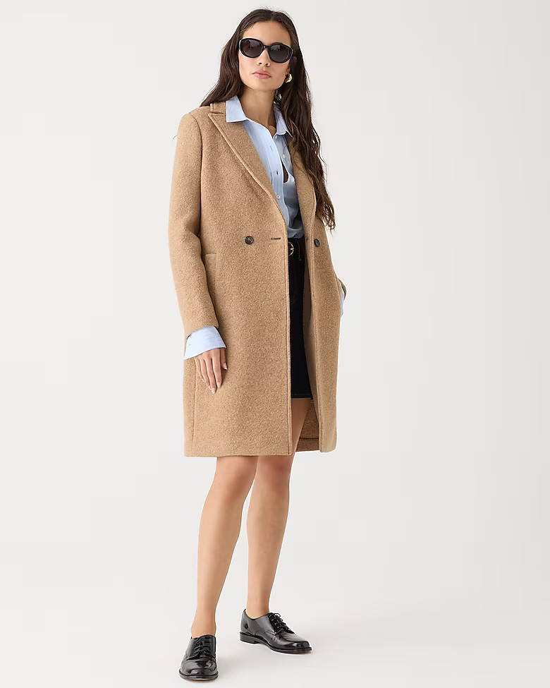 New Daphne topcoat in Italian boiled wool | J. Crew US