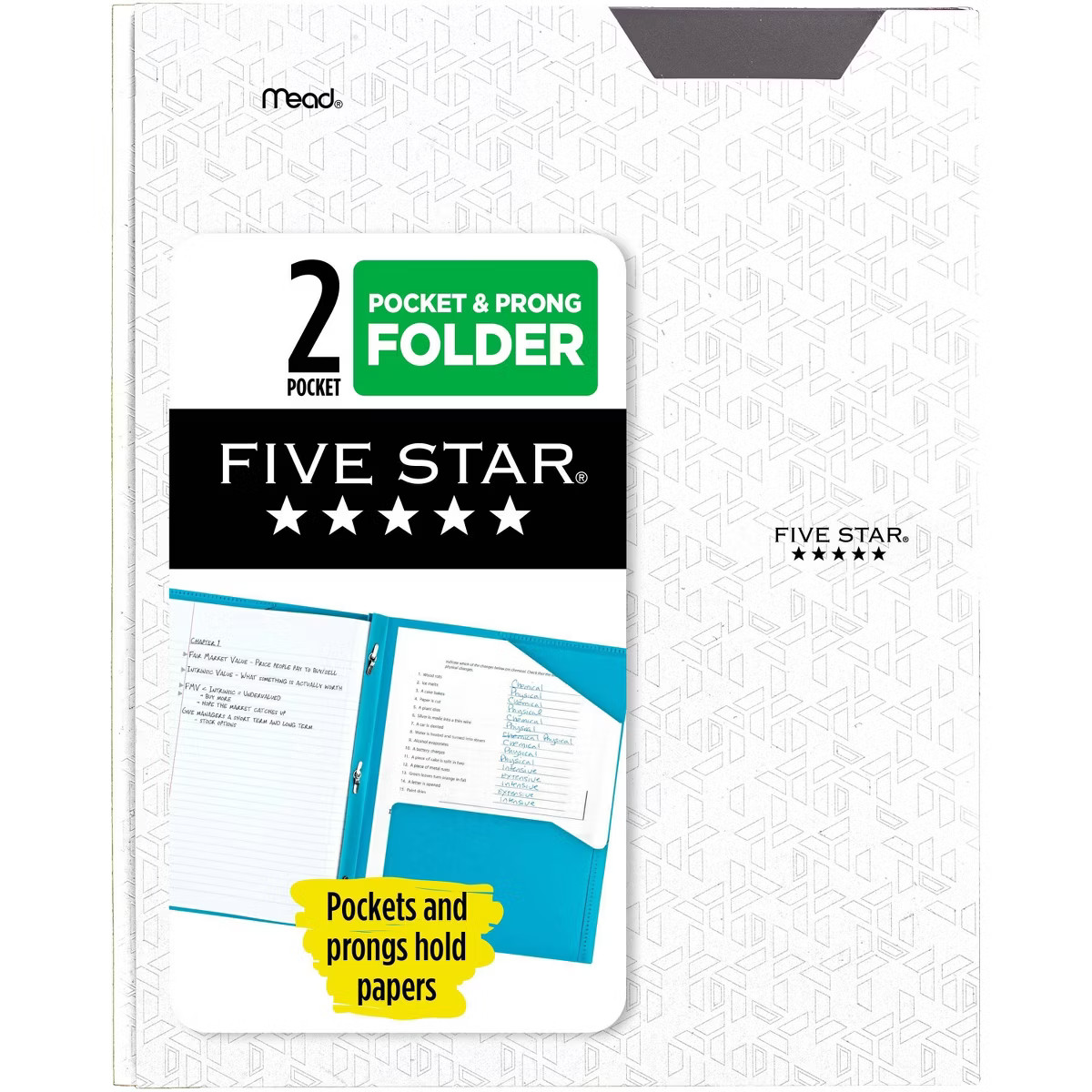 Five Star 2 Pocket Plastic Folder with Prongs | Target