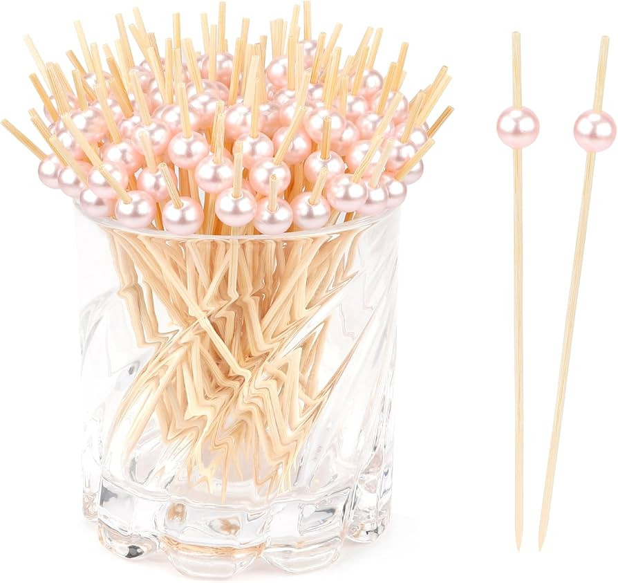 Flavored Toothpicks for Appetizers Cocktail Picks for Food Picks 150pcs Wooden Skewers for Kabobs... | Amazon (US)