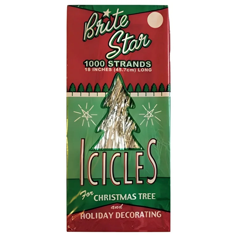 Brite Star 1000-Strand Icicles - Silver - 18 in - Walmart.com | Walmart (US)