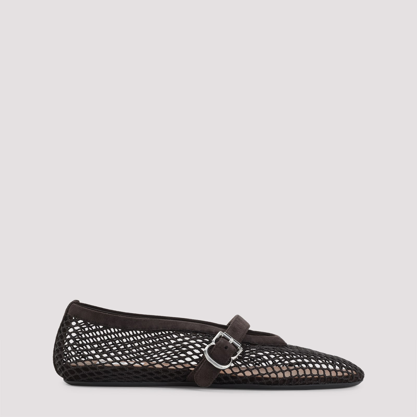 Alaia Alaïa Fishnet Suede Flat Ballerinas | Italist.com US