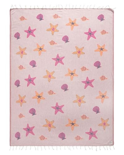 Sand Cloud Large Turkish Beach Towel - Sand Free - 100% Organic Turkish Cotton Yarn - Quick Dry Towel for Beach, Picnic, Blanket or Bath - As Seen on Shark Tank - Marine Life (Sea Star) | Amazon (US)