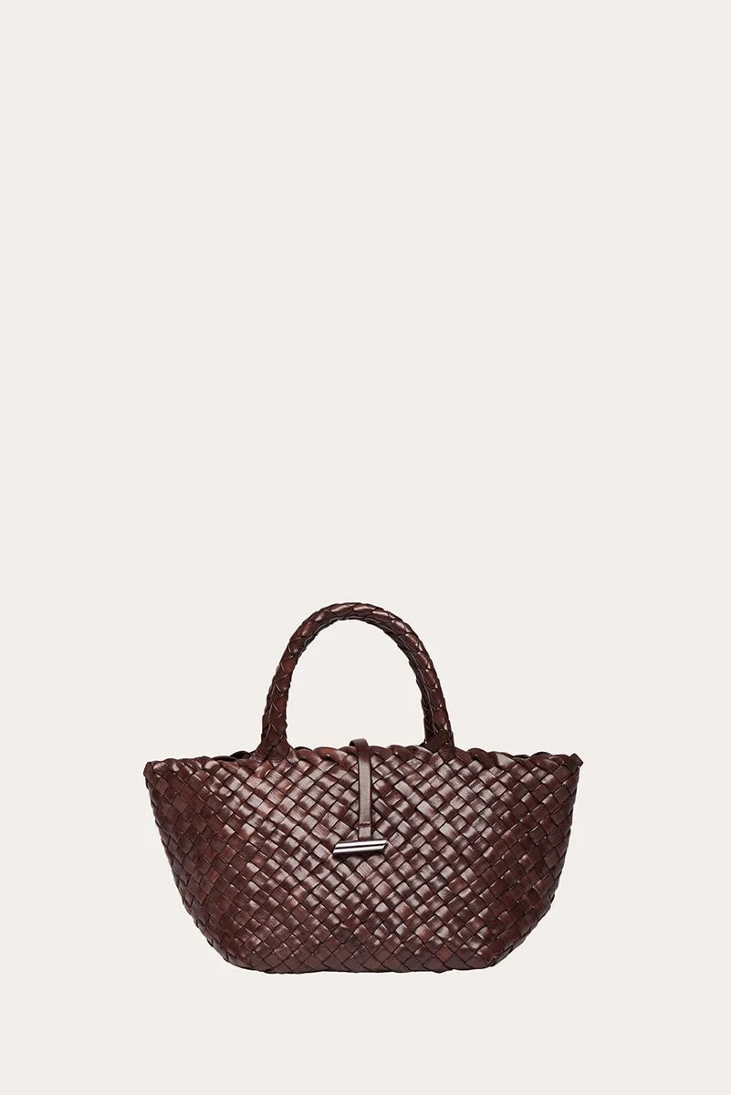 Mini Leather Basket Dark Brown | LITTLE LIFFNER