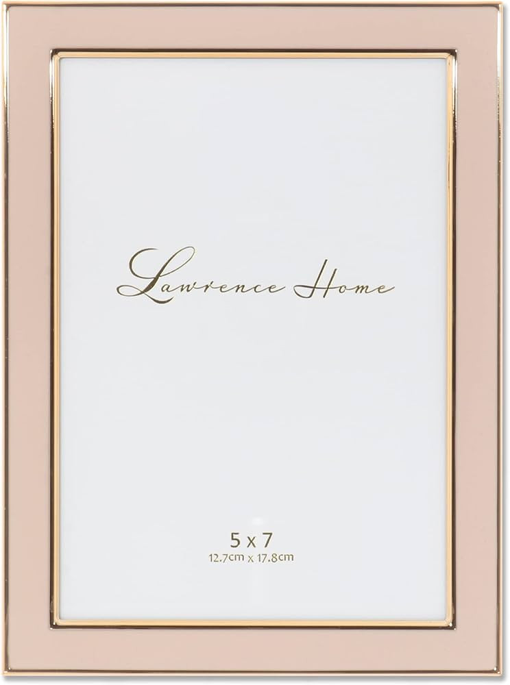 Lawrence Frames Polished Enamel Picture Frame, 5x7, Pink | Amazon (US)