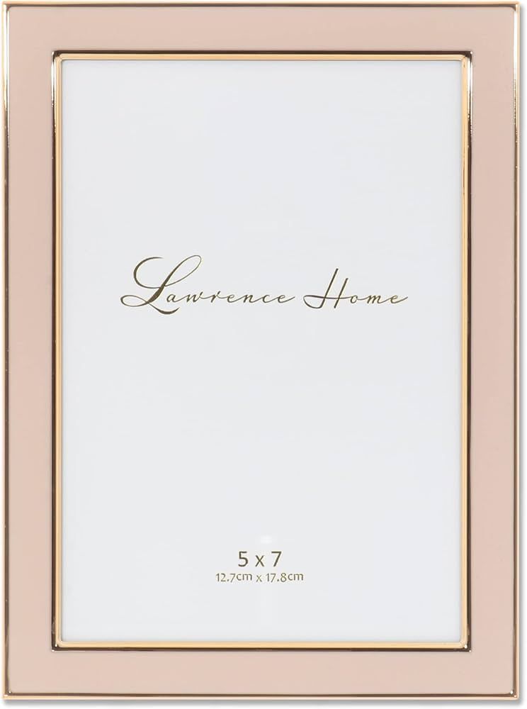 Lawrence Frames Polished Enamel Picture Frame, 5x7, Pink | Amazon (US)