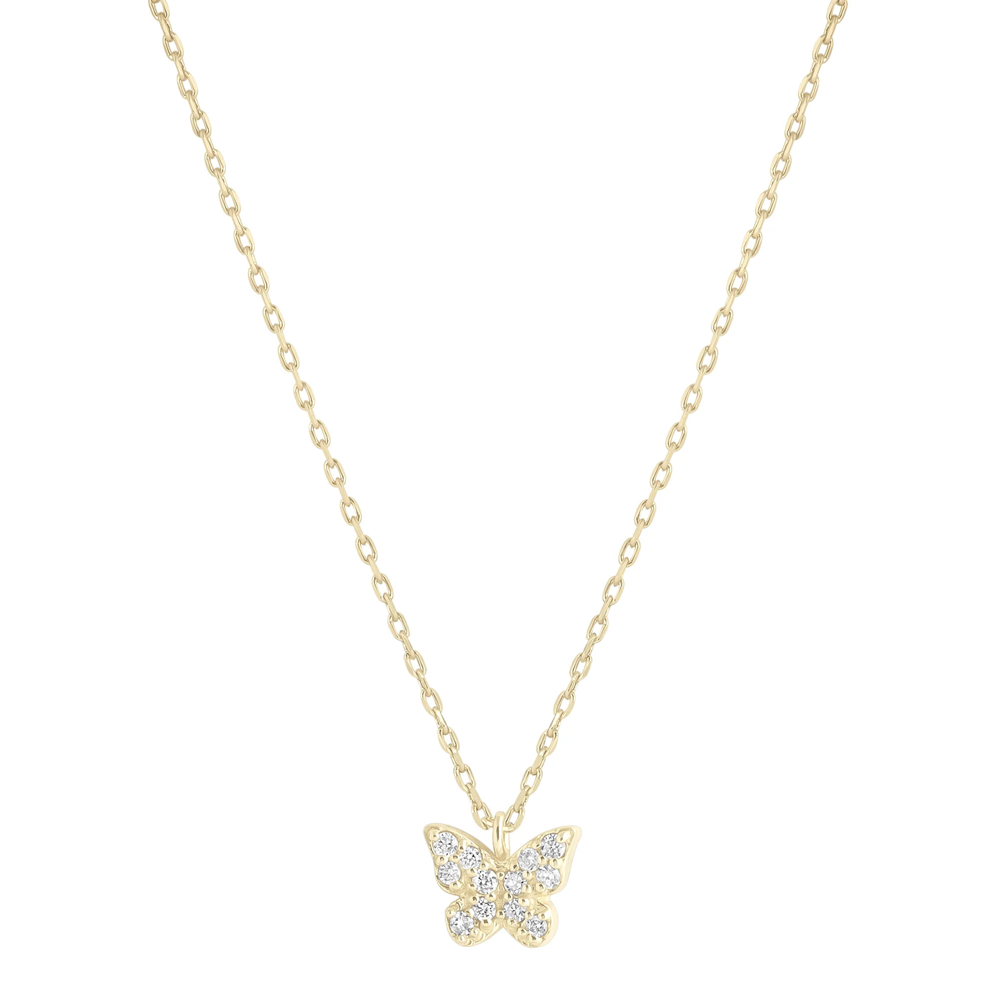Diamond Butterfly Necklace | Electric Picks Jewelry