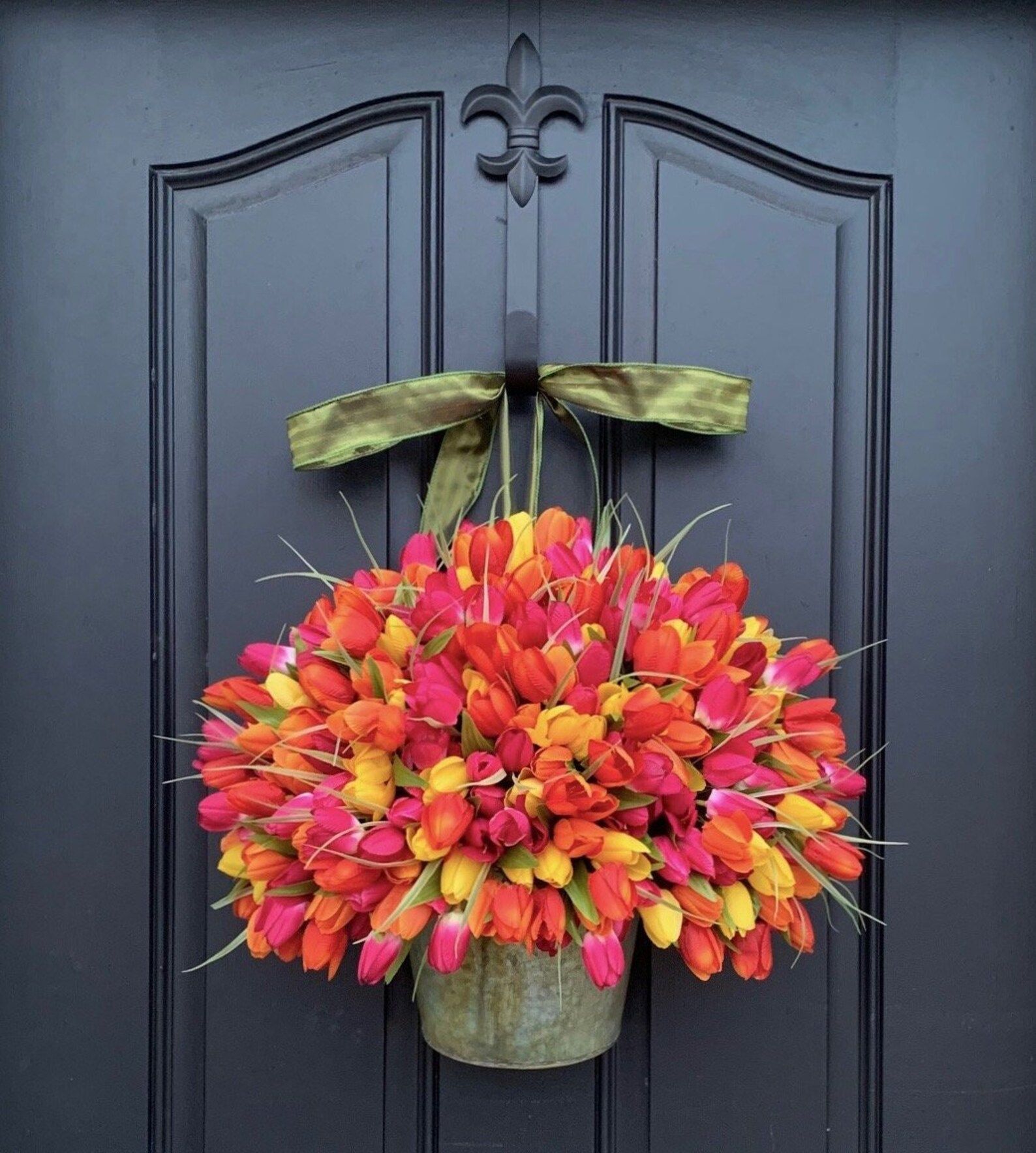 NEW Spring Wreaths Tulips Farmhouse Door Wreaths Tulips | Etsy | Etsy (US)
