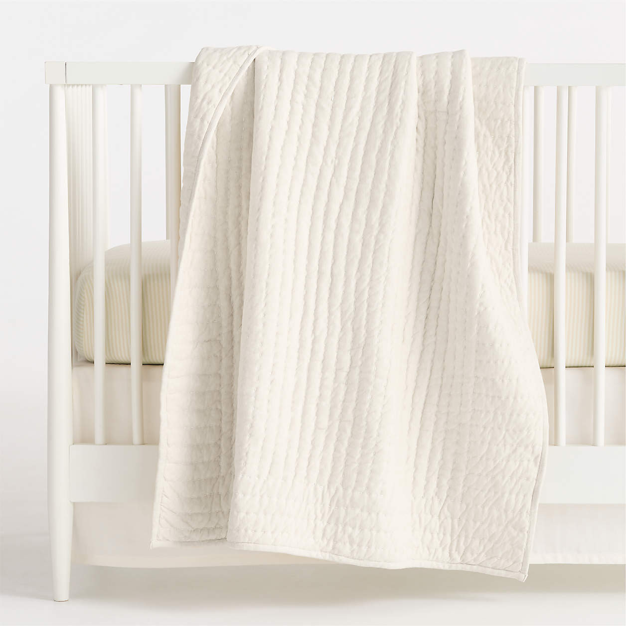 Baby's First Natural Organic Jersey Baby Crib Quilt + Reviews | Crate & Kids | Crate & Barrel