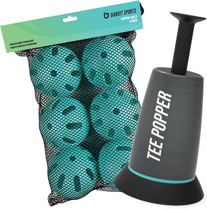 Tee Popper and Popper Ball Bundle, Baseball Swinging and Hitting Practice with 6 Balls | Amazon (US)