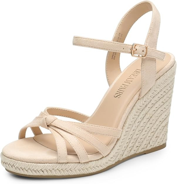 DREAM PAIRS Wedge Sandals for Women Dressy Summer, Platform Espadrille Strappy Casual Braided Hee... | Amazon (US)