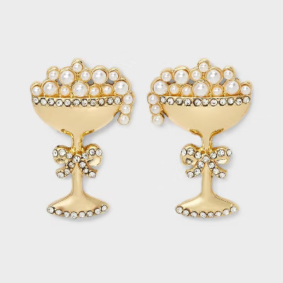 SUGARFIX by BaubleBar Let's Toast Earrings - Gold | Target