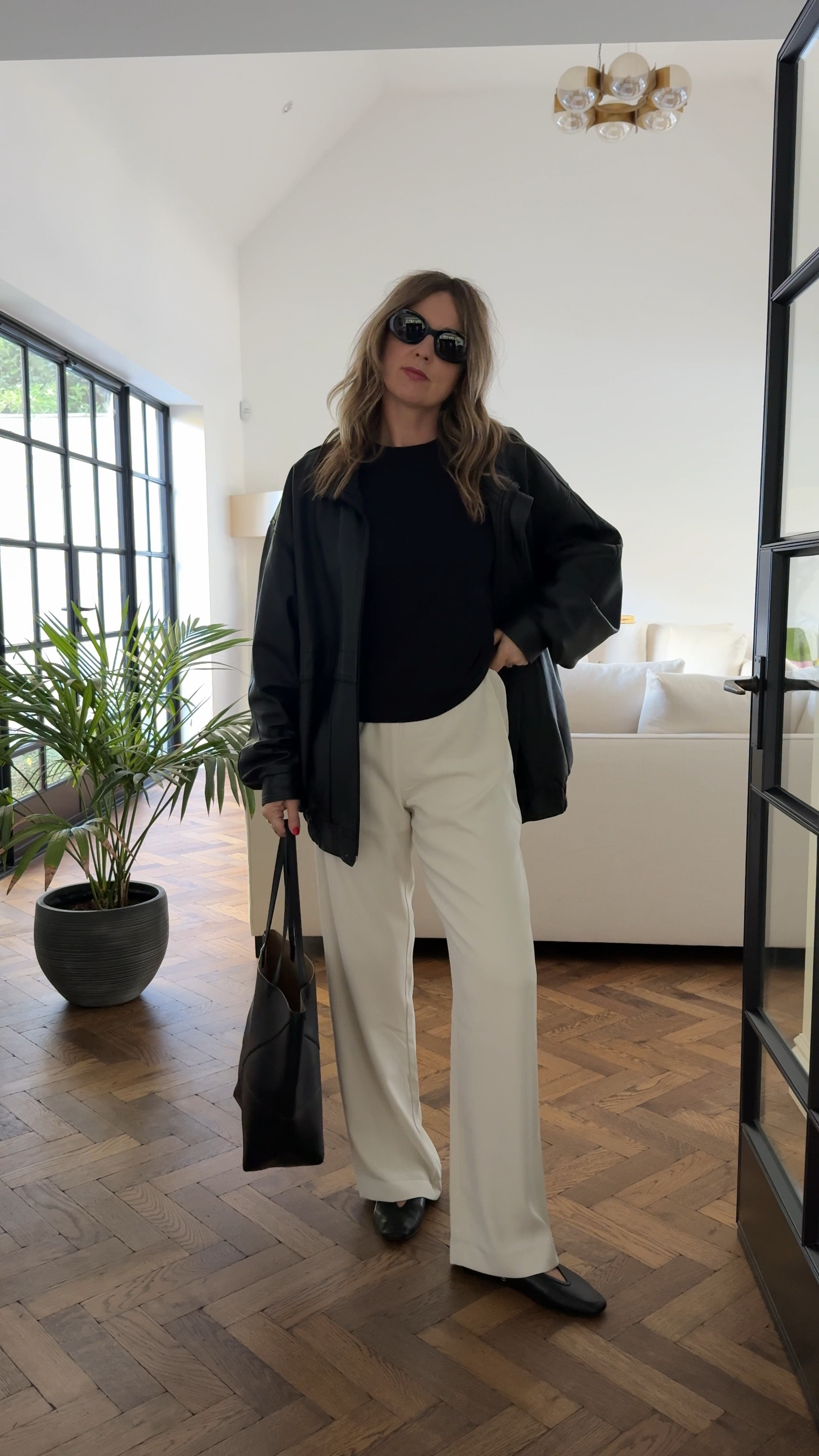 Vintage Leather + White Trousers + Ballet Pumps | Saint Laurent Leather Jacket Dupe | Le Monde Beryl | Loewe Bag | LeSet Tee | Margot Tee | Vintage Leather Jacket 

#LTKstyletip #LTKuk #LTKworkwear