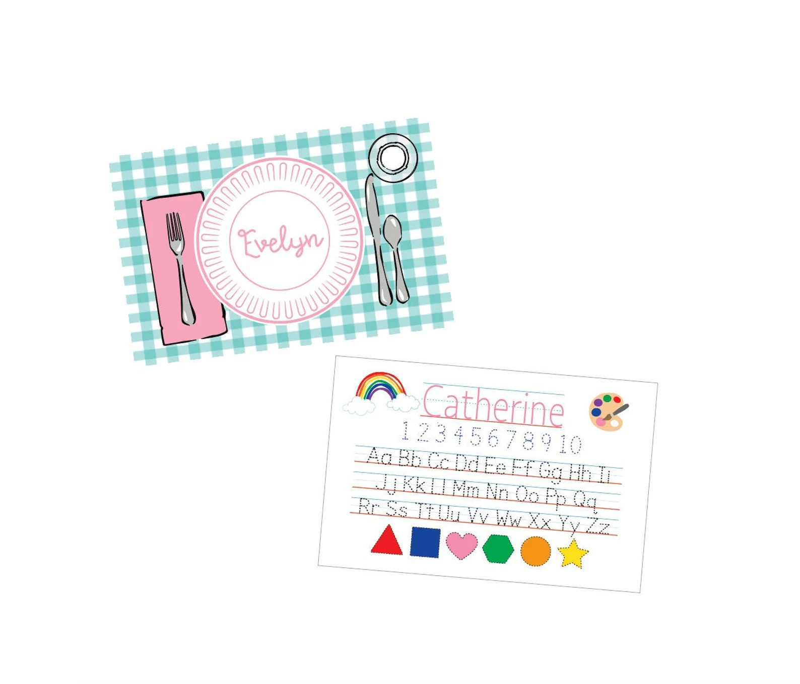 Personalized placemat Alphabet placemat Traceable placemat | Etsy | Etsy (US)