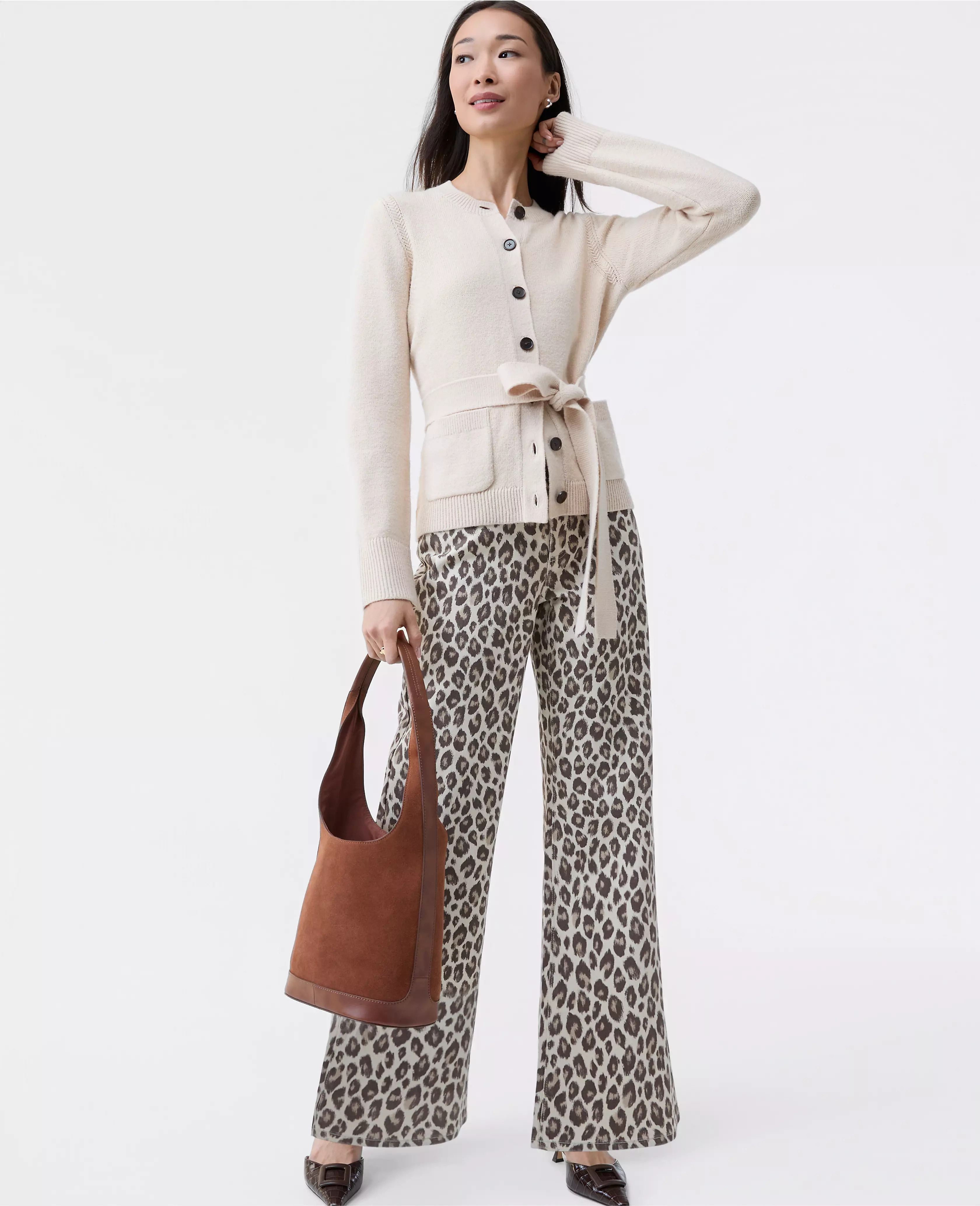 The Wide-Leg Jean in Animal Print | Ann Taylor