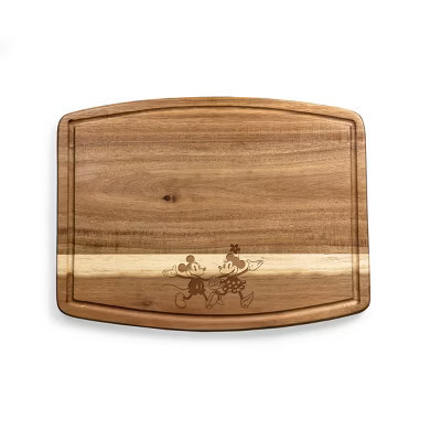 Toscana Disney Mickey and Minnie Mouse Ovale Acacia Cutting Charcuterie Board | Target