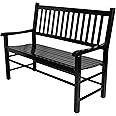 Shine Company Eden Outdoor Garden Bench – Black | Amazon (US)