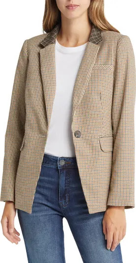 Plaid One-Button Blazer | Nordstrom
