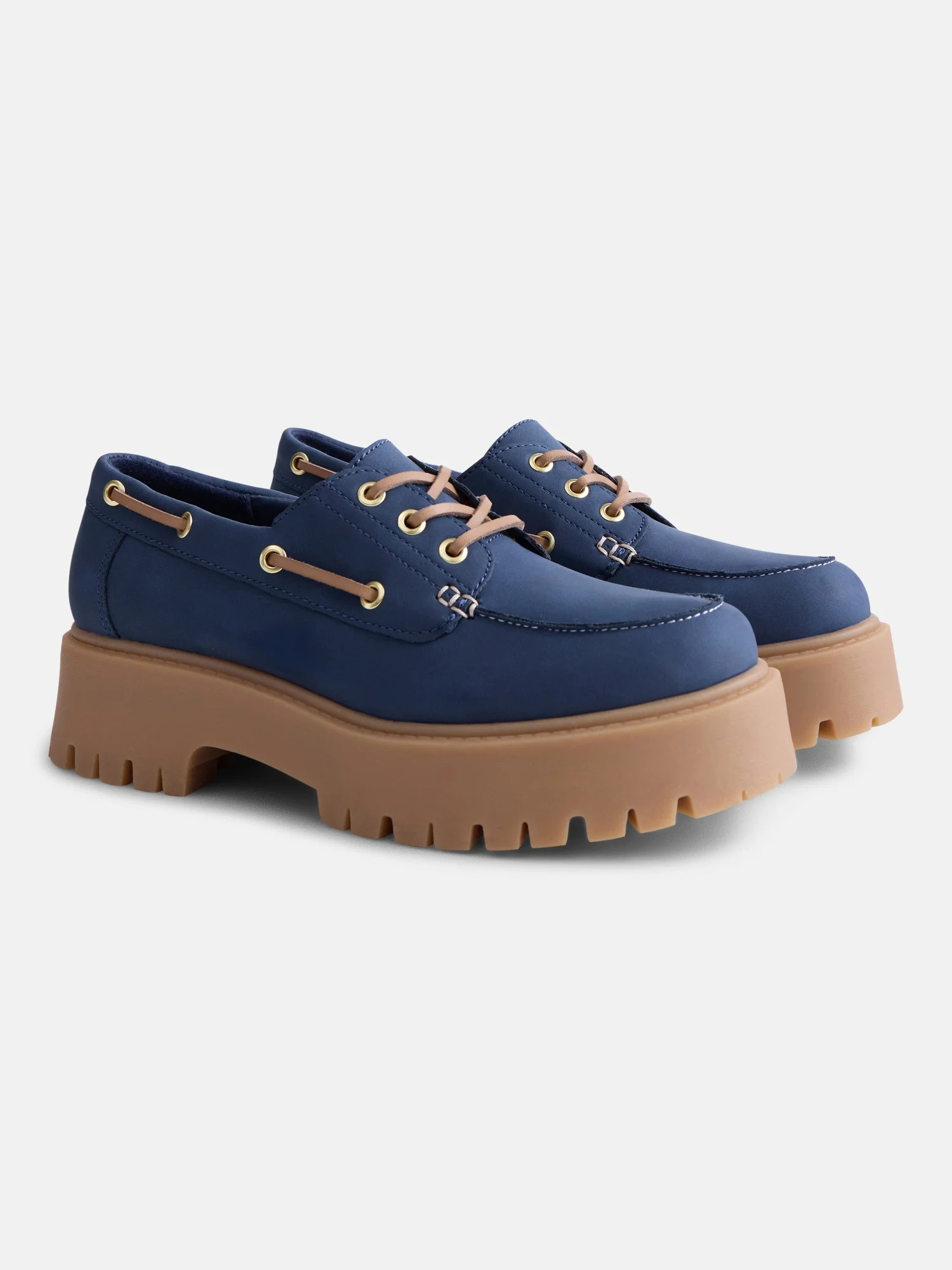 No Boundaries Women's Platform Boat Shoes - Walmart.com | Walmart (US)