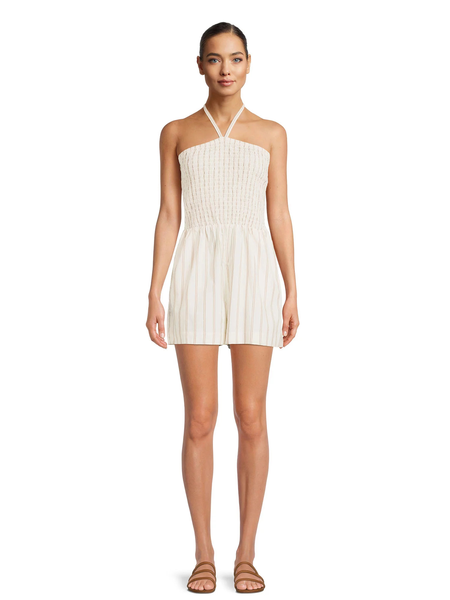 The Get Women's Smocked Halter Romper - Walmart.com | Walmart (US)