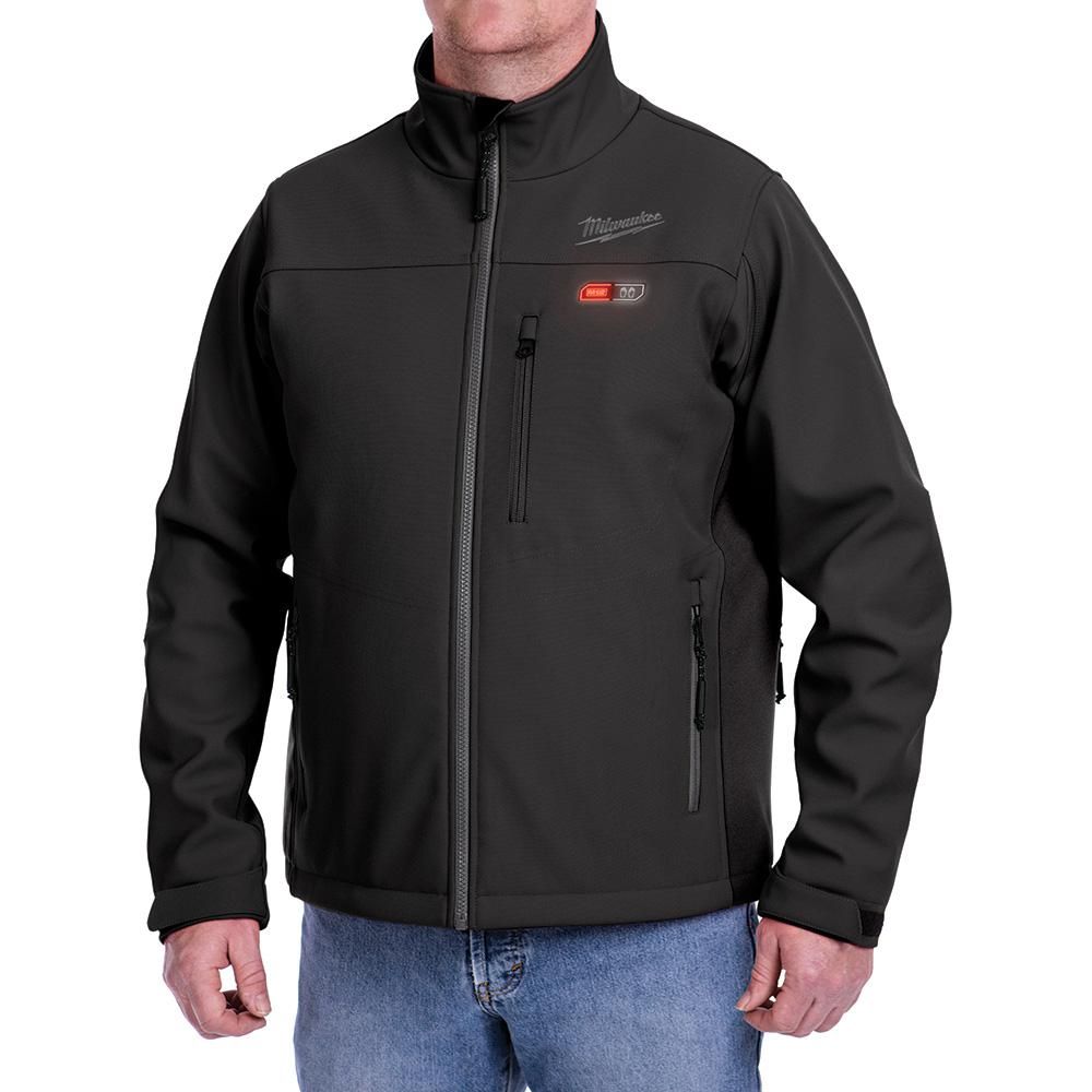 Men's Large M12 12-Volt Lithium-Ion Cordless Black Heated Jacket (Jacket Only) | The Home Depot