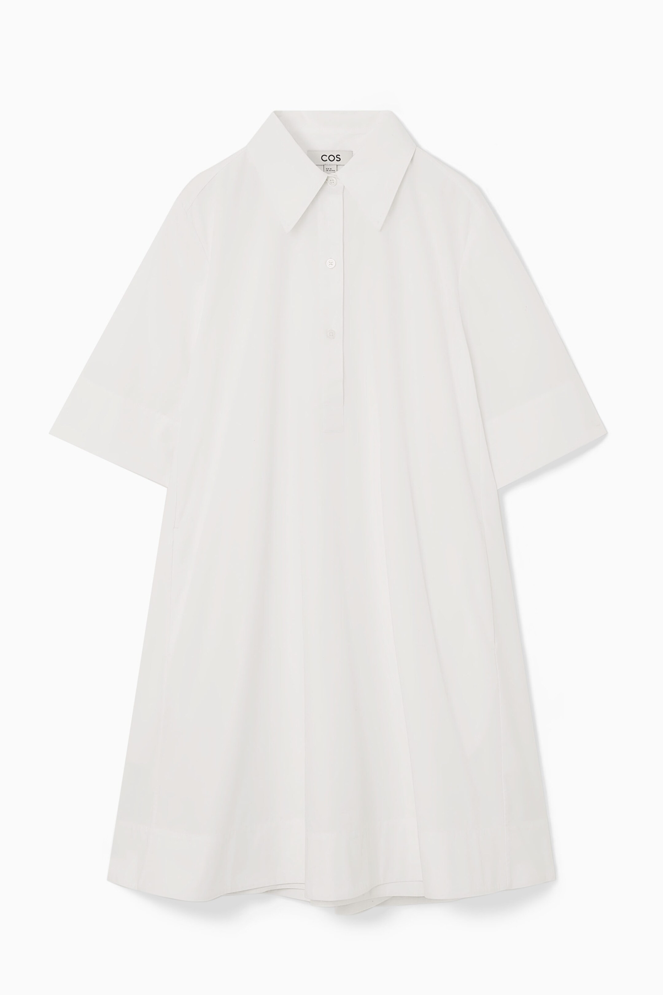 A-LINE MINI SHIRT DRESS - WHITE | COS (EU)