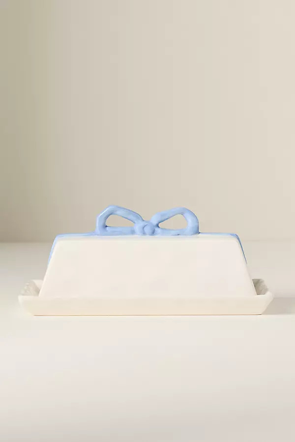 Benedita Bow Ceramic Stoneware Butter Dish | Anthropologie (US)