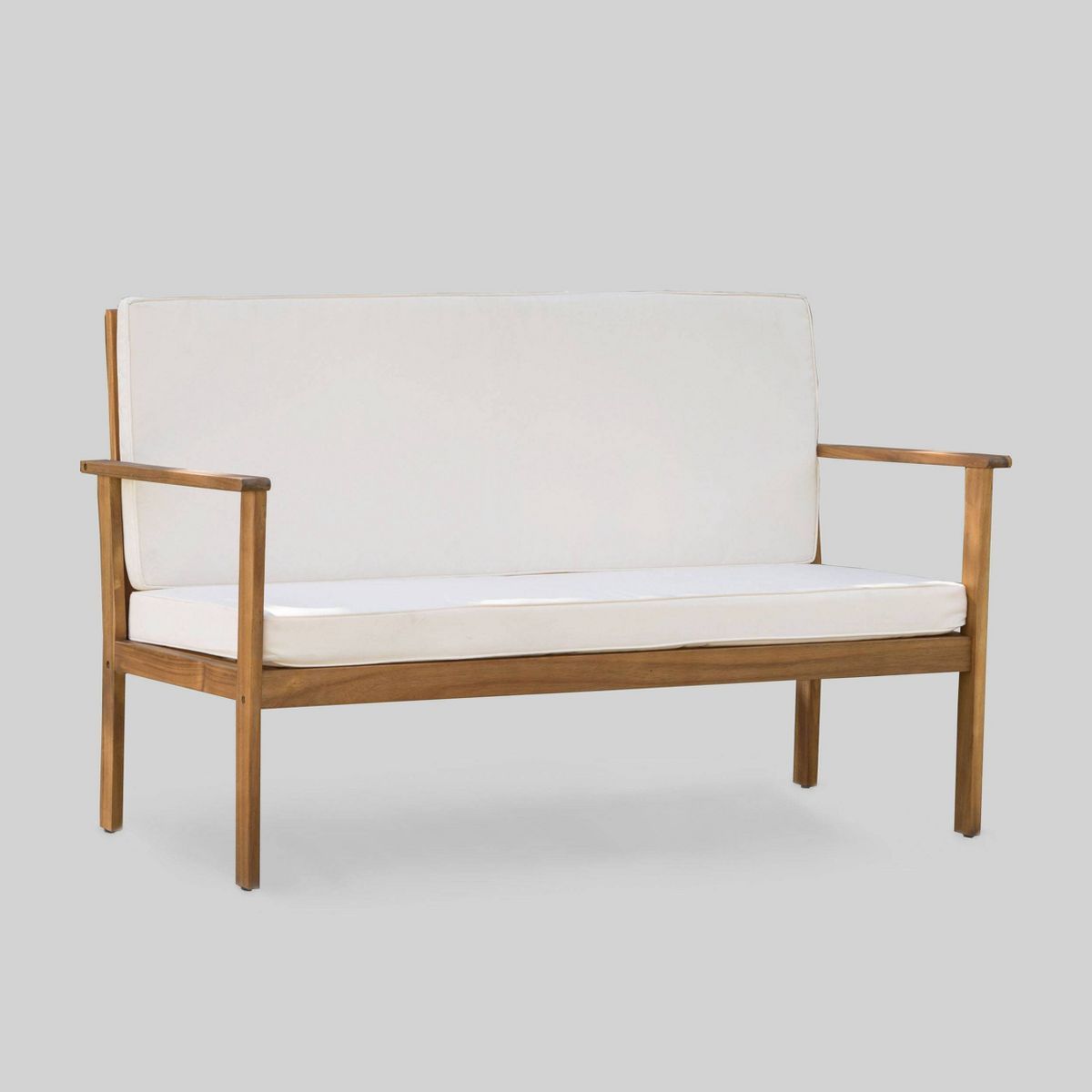 Luciano Acacia Wood Bench - Brown/Cream - Christopher Knight Home | Target