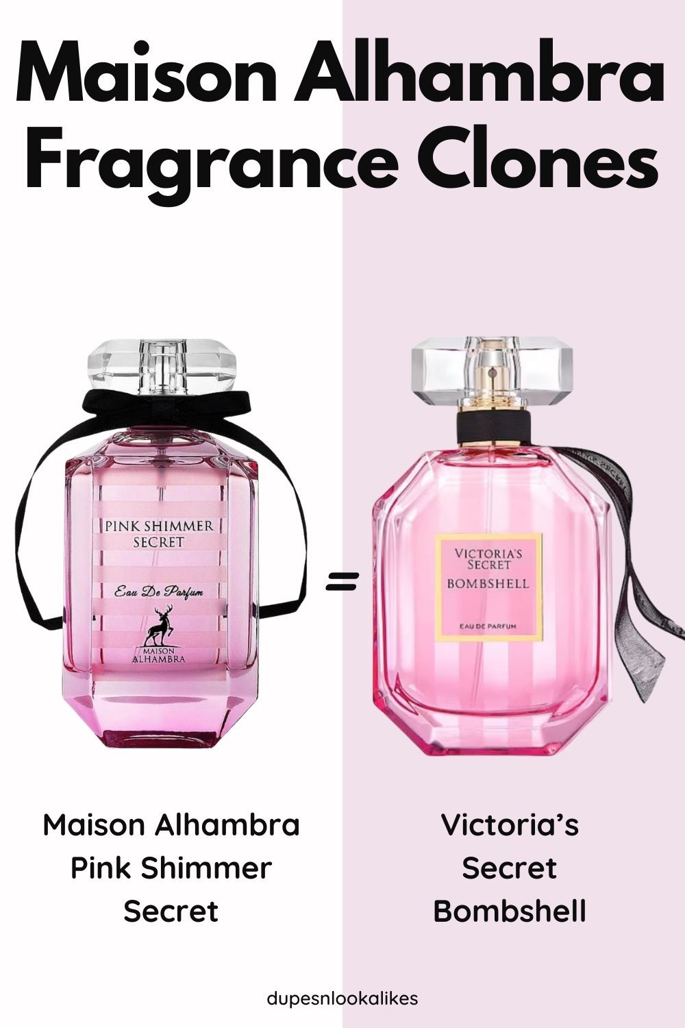 If you love the scent of Victoria's Secret Bombshell but don’t love constantly repurchasing it, you need to try this dupe by Maison Alhambra. It smells nearly identical—fresh, flirty, and feminine—but it’s way more affordable and lasts even longer on the skin. Honestly, I can barely tell the difference. This is such a good everyday scent, especially for spring and summer. Linking it here for anyone who’s been hunting for a Bombshell alternative that doesn’t break the bank. 

 #LTKFindsUnder50 #LTKStyleTip #LTKBeauty